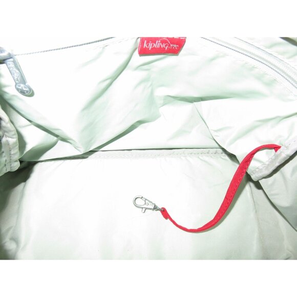 Kipling HB6855 Defea Large Crossbody Handbag in Red Nylon with Leather Handles - Picture 5 of 14